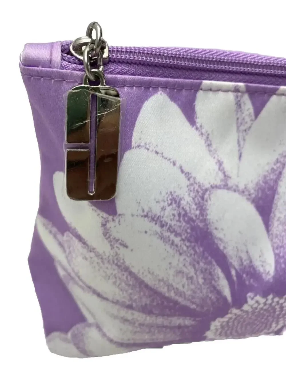 Clinique Purple & White Makeup Bag Cosmetic Travel Organizer Pouch New